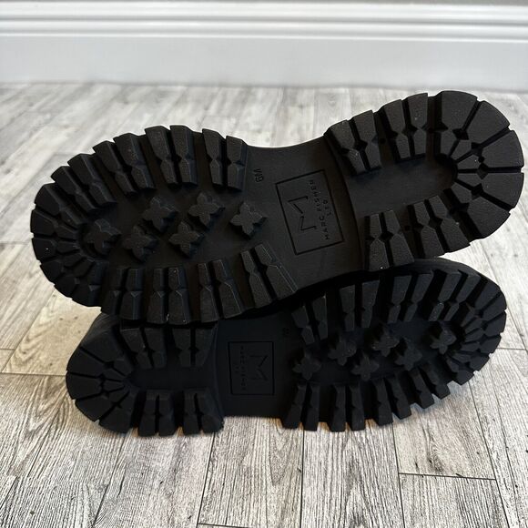 MARC FISHER 6M Patrick White Leather Chelsea Ankle Booties Boots Punk Chunky - Picture 7 of 8